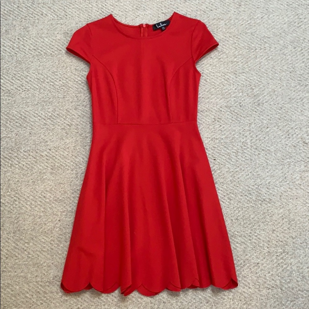 Lulus Red Cap Sleeve Dress